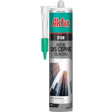 Akfix 915N Nötr Dış Cephe Silikonu Siyah 280 ml